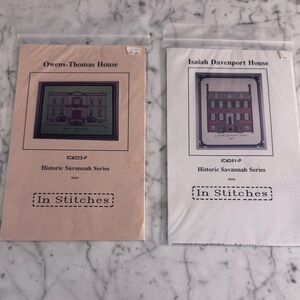 Savannah cross stitch patterns, two historic homes